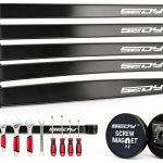 SEDY 7-Piece 12" Magnetic Tool Holder Storage Organizer, Garage Wall Mount Rack Organization Strip Power Magnet Organizers Mounted Workbench Board Slatwall Van Hanger-0
